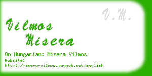 vilmos misera business card